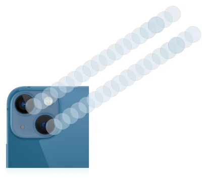 Image of the device Apple iPhone 13 mini (ONLY Camera Lens) with a wide variety of screen protectors.