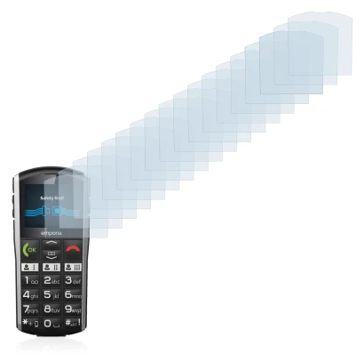 Image of the device Emporia Simplicity with a wide variety of screen protectors.