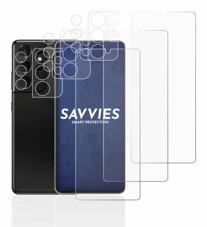 Image of the device Samsung Galaxy S21 Ultra 5G (Front+Camera) with a wide variety of screen protectors.
