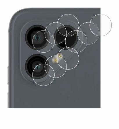 Image of the device Fairphone 4 (ONLY Camera Lens) with a wide variety of screen protectors.