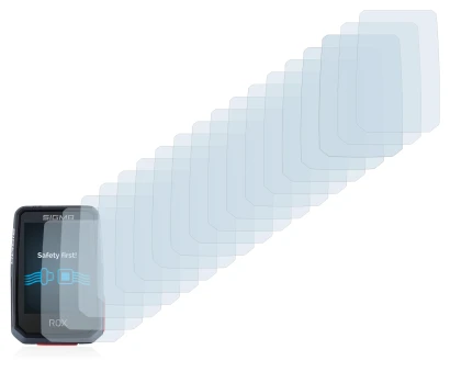 Image of the device Sigma ROX 2.0 with a wide variety of screen protectors.