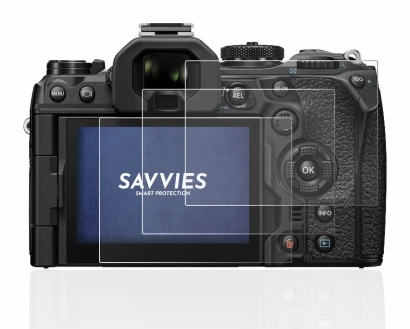 Image of the device Olympus OM-1 2022 with a wide variety of screen protectors.