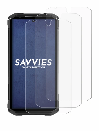 Image of the device Doogee S98 with a wide variety of screen protectors.