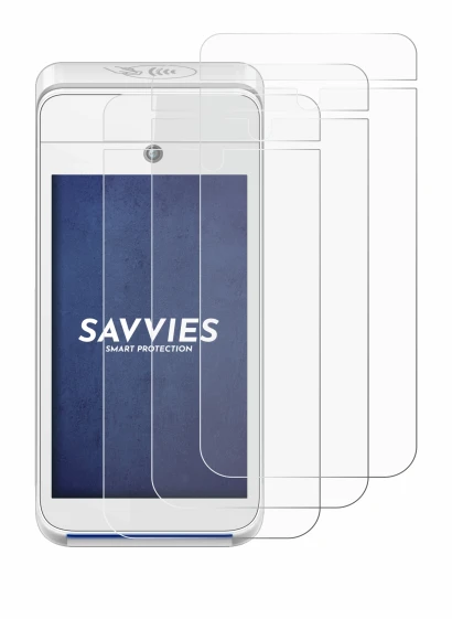 Image of the device Pax A920 with a wide variety of screen protectors.