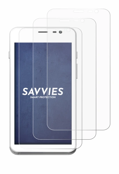 Image of the device Pax A77 with a wide variety of screen protectors.