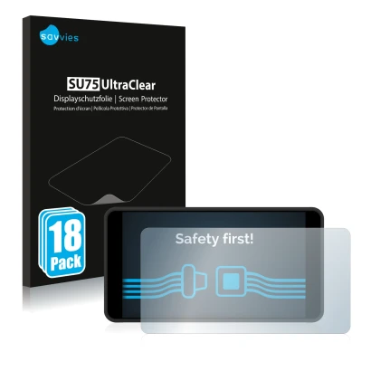 Front side of a product packaging with the brand logo Savvies. Next to it is the device Portkeys PT5 II shown with the corresp