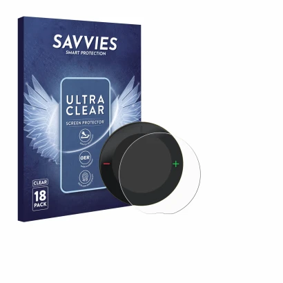 Front side of a product packaging with the brand logo Savvies. Next to it is the device Beeline Velo 2 shown with the correspo