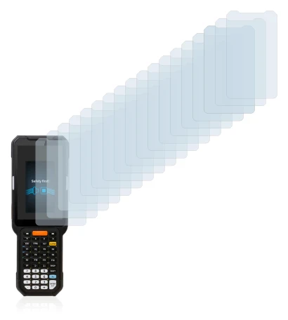 Image of the device Point Mobile PM451 with a wide variety of screen protectors.
