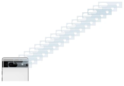 Image of the device Google Pixel 6a (ONLY Camera Lens) with a wide variety of screen protectors.