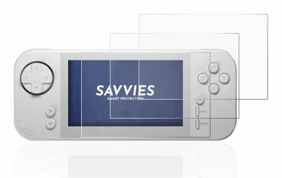 Image of the device Evercade EXP with a wide variety of screen protectors.