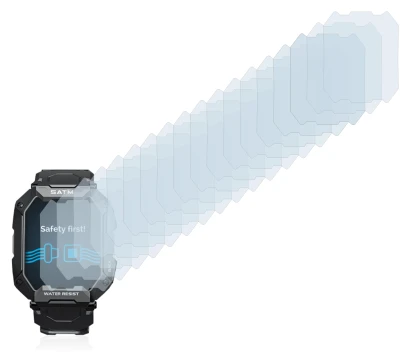 Image of the device Bengux C20 with a wide variety of screen protectors.