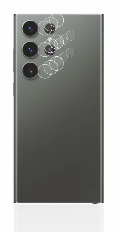 Image of the device Samsung Galaxy S23 Ultra (ONLY Camera Lens) with a wide variety of screen protectors.
