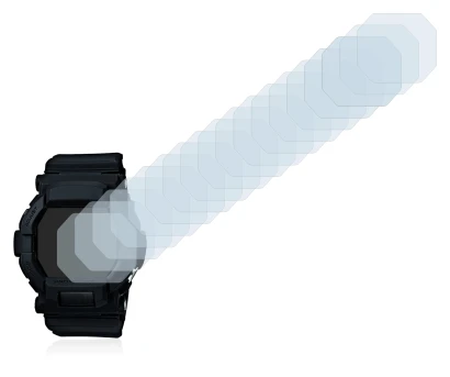 Image of the device Casio G-Shock GD350 with a wide variety of screen protectors.