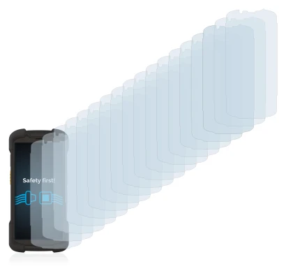 Image of the device Zebra TC73 with a wide variety of screen protectors.