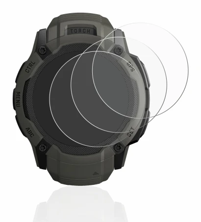 Image of the device Garmin Instinct 2X Solar with a wide variety of screen protectors.