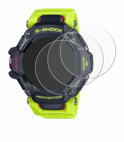 Image of the device Casio G-Shock GBD-H2000 with a wide variety of screen protectors.
