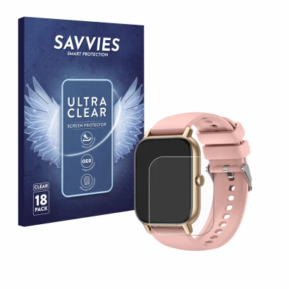 Front side of a product packaging with the brand logo Savvies. Next to it is the device Nerunsa P66 1.85" shown with the corre