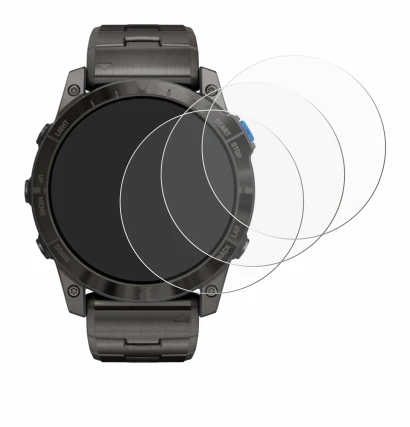 Image of the device Garmin D2 Mach 1 Pro with a wide variety of screen protectors.