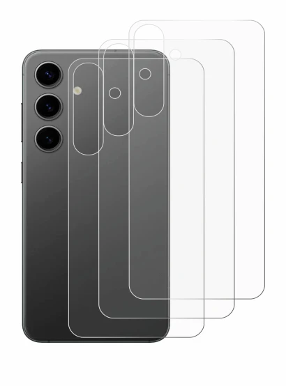 Image of the device Samsung Galaxy S24 Plus (Back) with a wide variety of screen protectors.