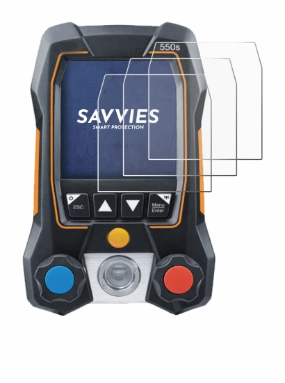 Image of the device Testo 550s with a wide variety of screen protectors.