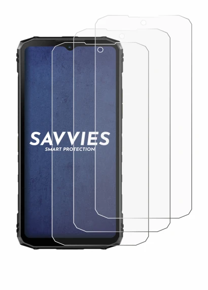 Image of the device Doogee Blade 10 Pro with a wide variety of screen protectors.