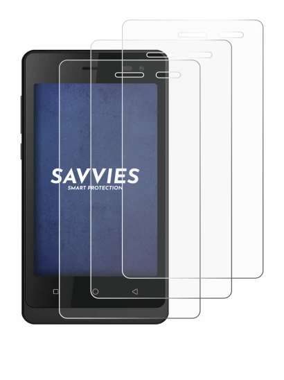 Image of the device Logicom Wave 2 with a wide variety of screen protectors.