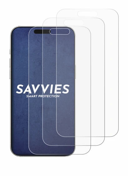 Image of the device Apple iPhone 16 with a wide variety of screen protectors.