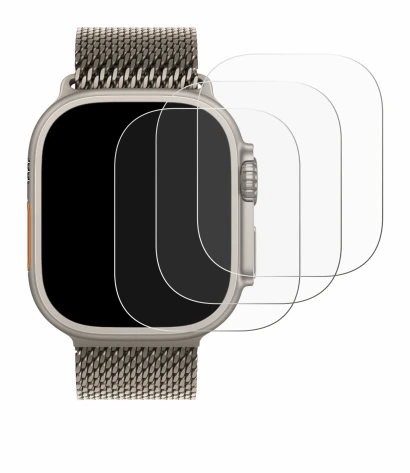Image of the device Apple Watch Ultra 3 with a wide variety of screen protectors.