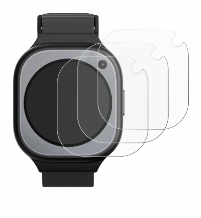 Image of the device Xplora X6Pro with a wide variety of screen protectors.