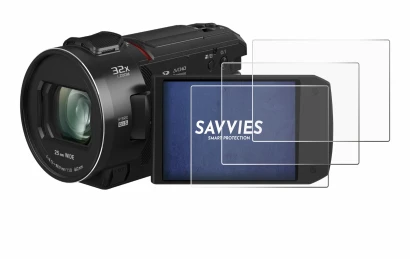 Image of the device Panasonic HC-VX3 with a wide variety of screen protectors.