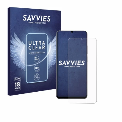 Front side of a product packaging with the brand logo Savvies. Next to it is the device realme Note 60 4G shown with the corre