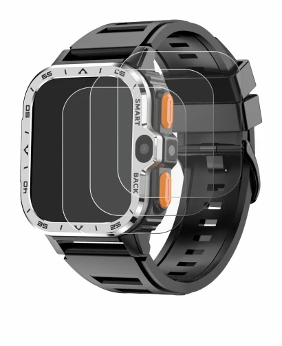 Image of the device HS Smartwatch 2" with a wide variety of screen protectors.