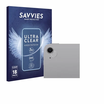 Front side of a product packaging with the brand logo Savvies. Next to it is the device Apple iPad Air 13" M3 2025 (ONLY Camer