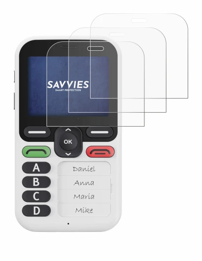 Image of the device Doro Leva X10 with a wide variety of screen protectors.