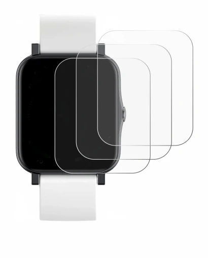 Image of the device QNix Smartwatch with a wide variety of screen protectors.