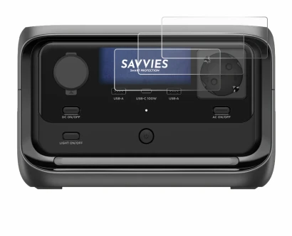 Image of the device EcoFlow River 3 Plus with a wide variety of screen protectors.