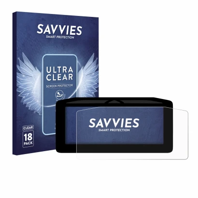 Front side of a product packaging with the brand logo Savvies. Next to it is the device Ducati Streetfighter V4 2025 Speedomet