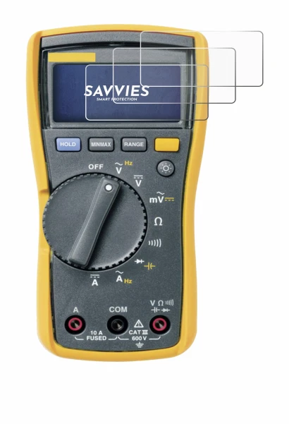 Image of the device Fluke MultiMeter 115 with a wide variety of screen protectors.