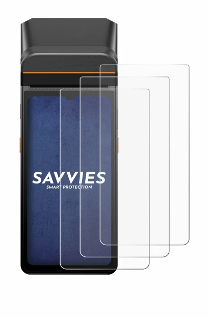 Image of the device Sunmi V3 A13 with a wide variety of screen protectors.