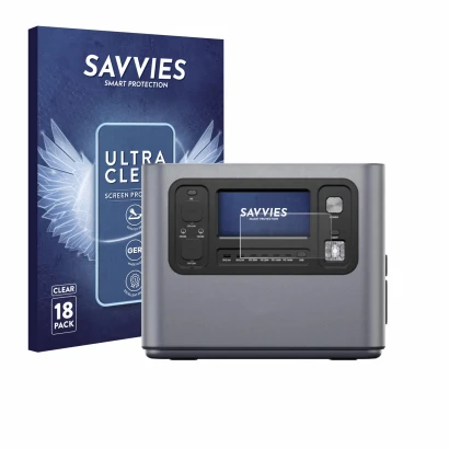 Front side of a product packaging with the brand logo Savvies. Next to it is the device Aferiy P280 shown with the correspondi