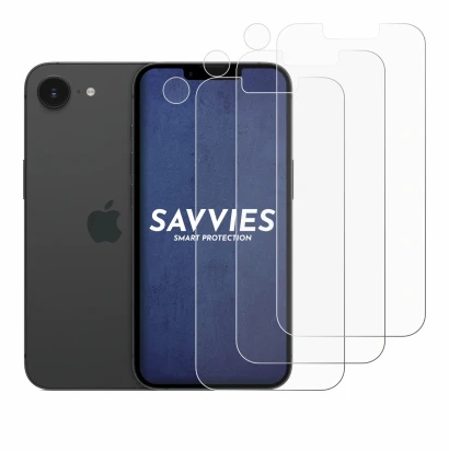 Image of the device Apple iPhone 17e (Front+Camera) with a wide variety of screen protectors.