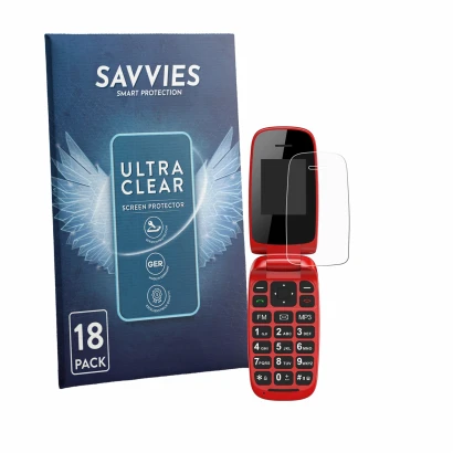 Front side of a product packaging with the brand logo Savvies. Next to it is the device Chakeyake R341 shown with the correspo