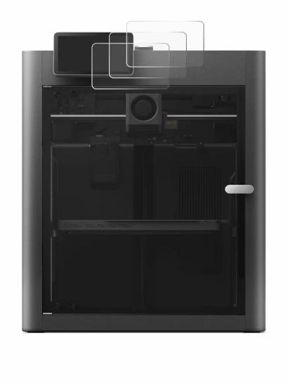 Image of the device Bambu Lab X2D with a wide variety of screen protectors.