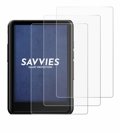 Image of the device Hiby R3 Pro II with a wide variety of screen protectors.