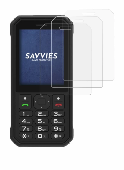 Image of the device AGM M11 with a wide variety of screen protectors.