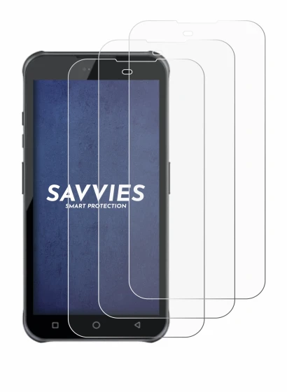 Image of the device Bluebird VF550 with a wide variety of screen protectors.