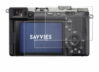 Image of the device Sony A7C II with a wide variety of screen protectors.