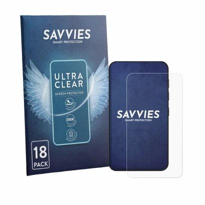 Front side of a product packaging with the brand logo Savvies. Next to it is the device innioasis G3 shown with the correspond
