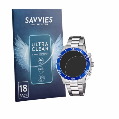 Front side of a product packaging with the brand logo Savvies. Next to it is the device Lotus 18800 shown with the correspondi