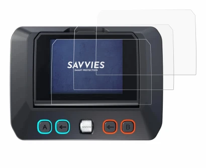 Image of the device SkyRc D8neo with a wide variety of screen protectors.